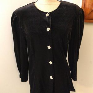 Vintage New Looks Women's Velvet Cardigan Jacket